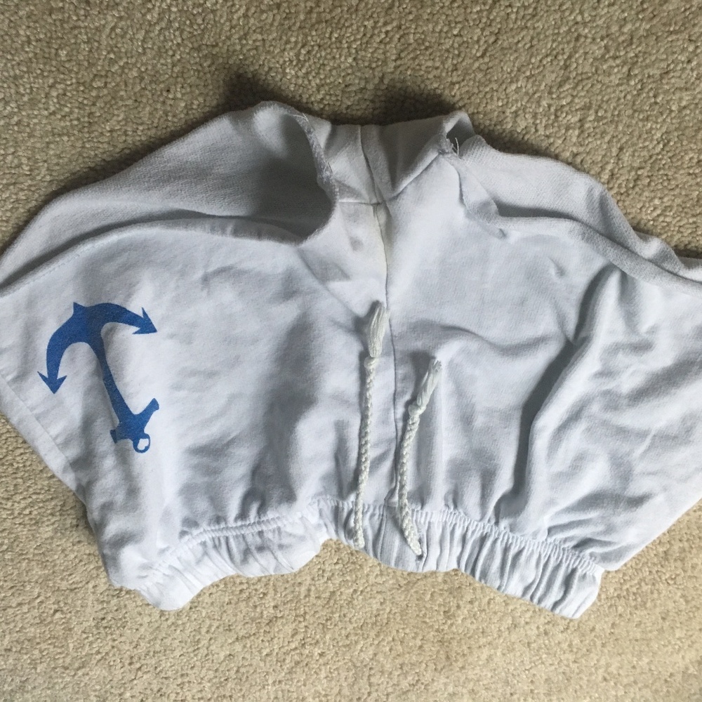 White Anchor beach shorts